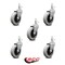 Service Caster 3 Inch Thermoplastic Wheel 7/8 Inch Grip Ring Stem Caster SCC, 5PK SCC-GR05S310-TPRS-71678-5 - alternate 2